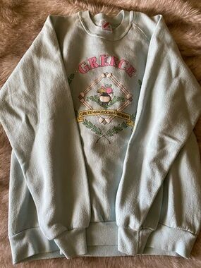 Jerzees Light Mint Crewneck Sweatshirt— Greece